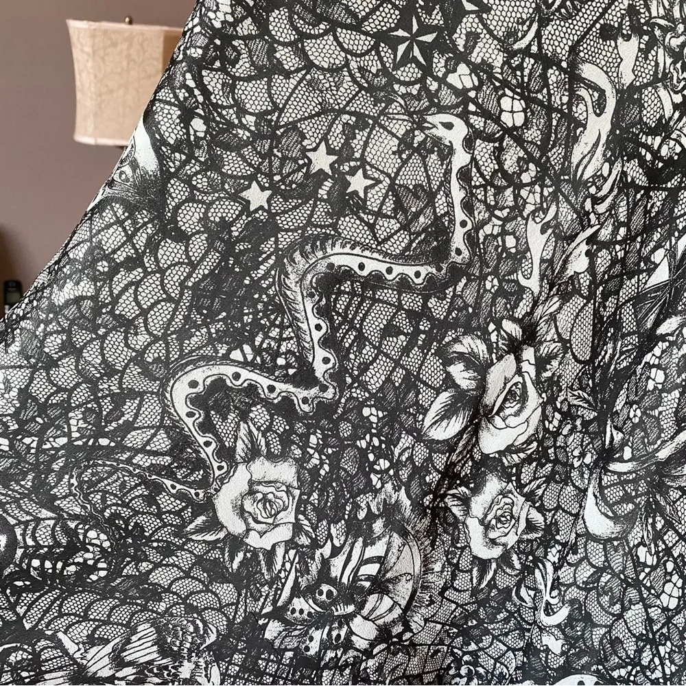 Vintage Alexander McQueen butterfly lace printed silk halter dress - Picture 8 of 12